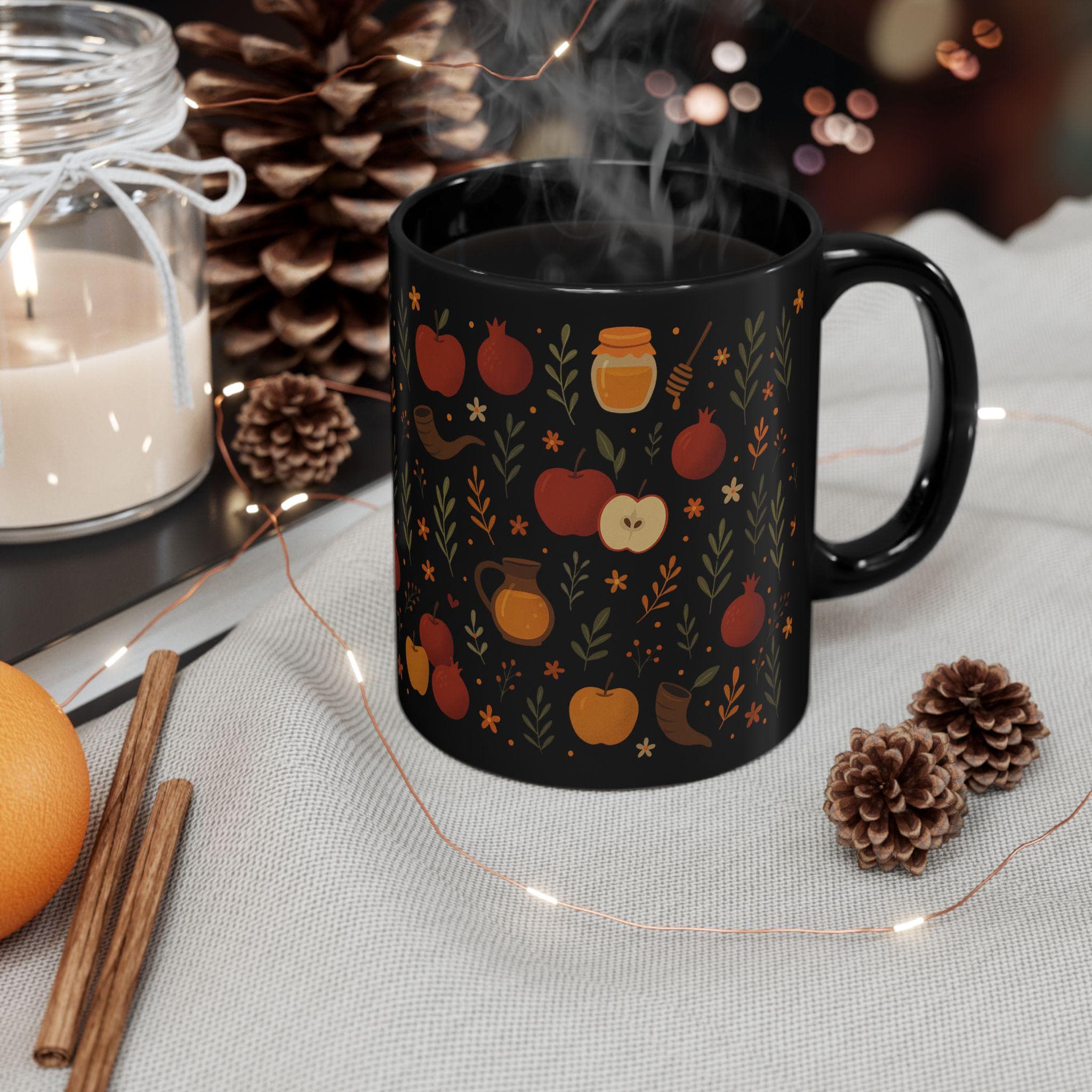 Rosh Hashanah Floral Mug, Jewish New Year Gift