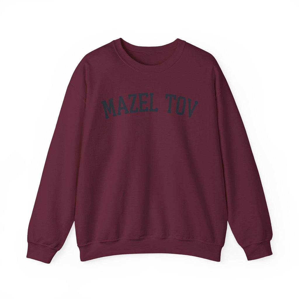 Mazel Tov Sweatshirt Jewish Celebration Crewneck, Embroidered Typography Judaica Gift