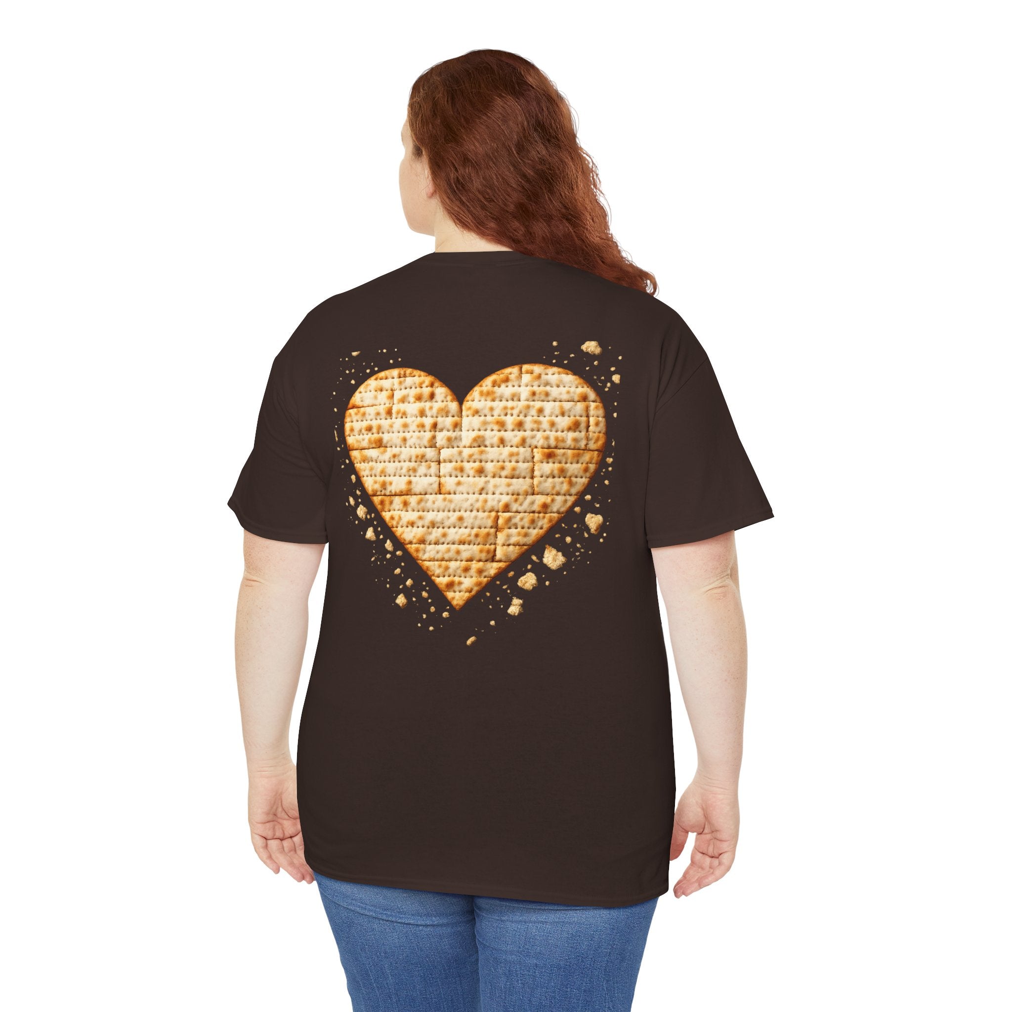 Matzah Heart T Shirt Passover Shirt for Women, Jewish Holiday Tee, Matzah Texture Love Shirt, Jewish Mom Gift