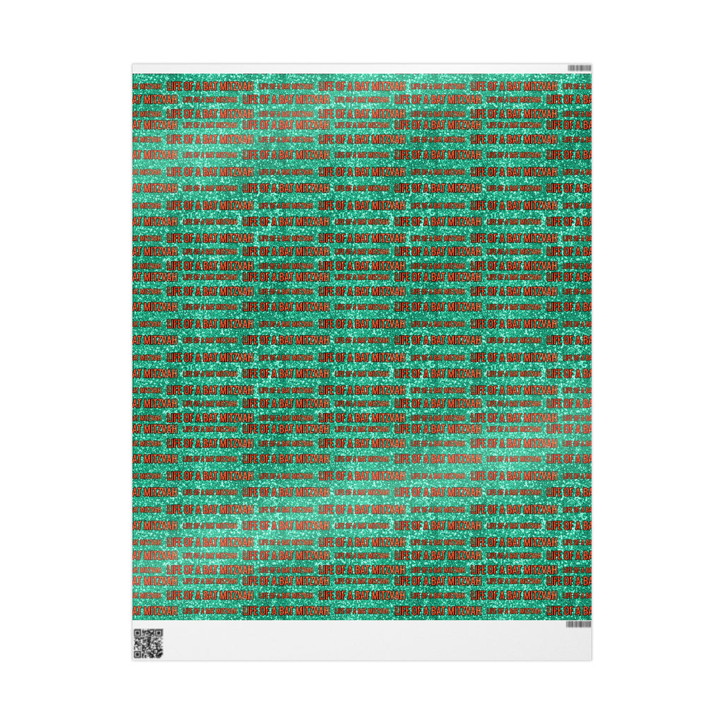 Bat Mitzvah Wrapping Paper Roll, Life of a Bat Mitzvah Jewish Gift Wrap, Modern Judaica Party Decor, Simcha Present Wrap