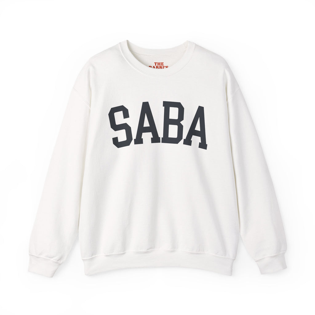 SABA Sweatshirt Hebrew Grandpa Crewneck, Jewish Grandfather Collegiate Letter Sweater Gift