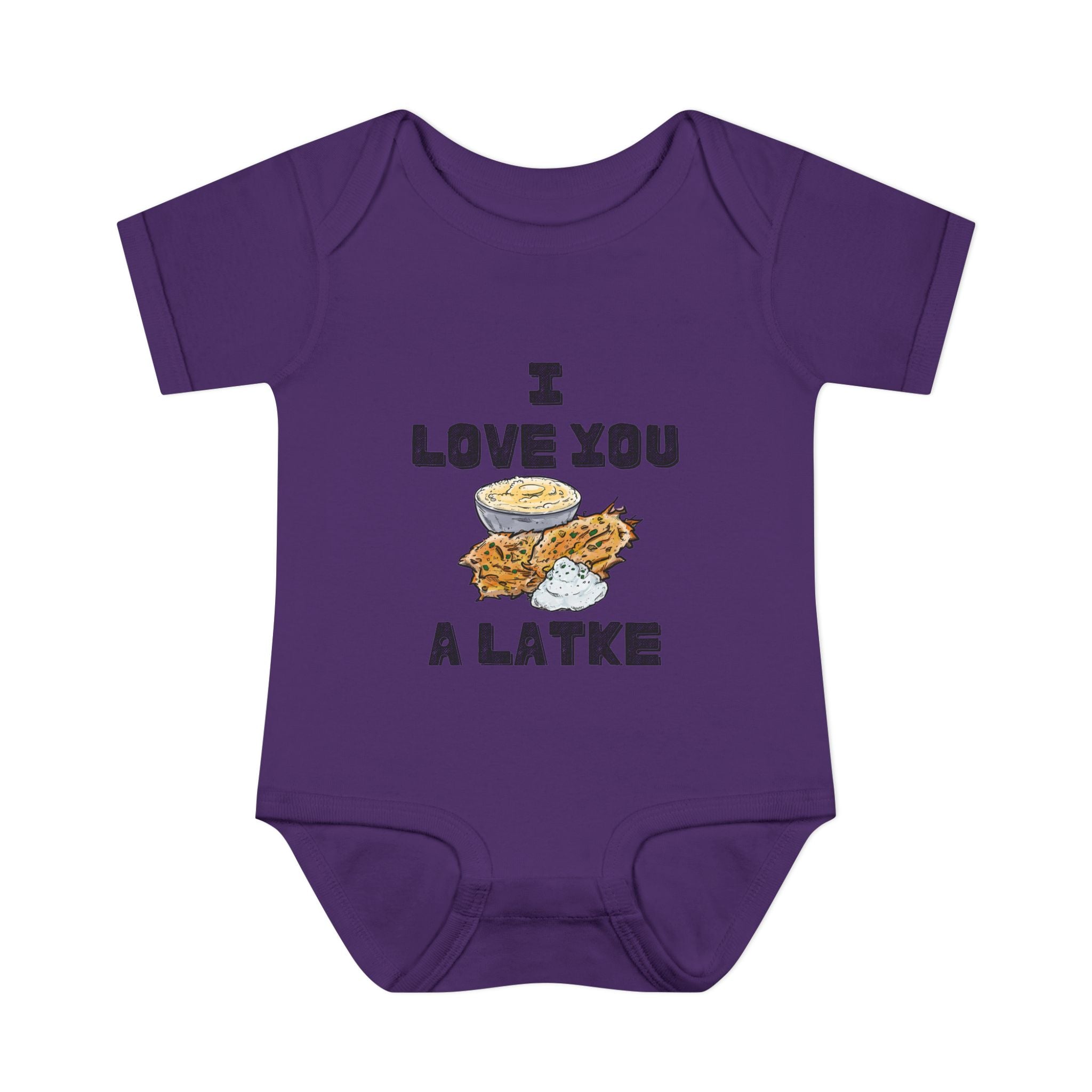 I Love You a Latke Baby Onesie | Funny Hanukkah Bodysuit | Jewish Infant Gift | Latke Baby Outfit | Cute Kosher Pun Baby Shower Gift