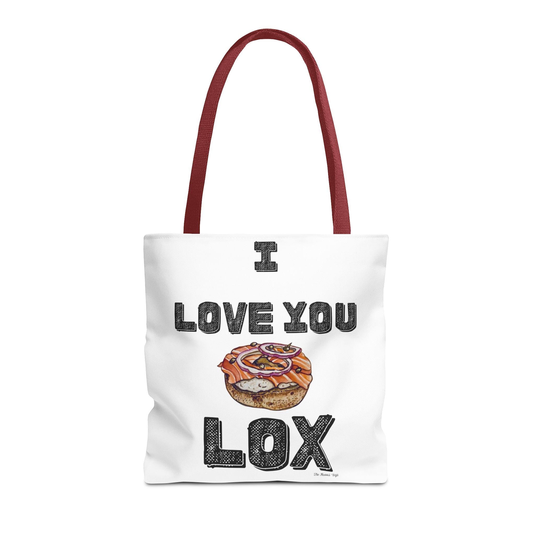 I Love You Lox Tote Bag, Funny Jewish Foodie Gift