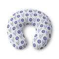 Evil Eye Nursing Pillow Cover, Jewish Baby Feeding Cover With Hearts, Modern Judaica Nursery Deco