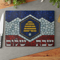 Utah Flag Challah Board, Stained Glass Shabbat Plate, Judaica Gift