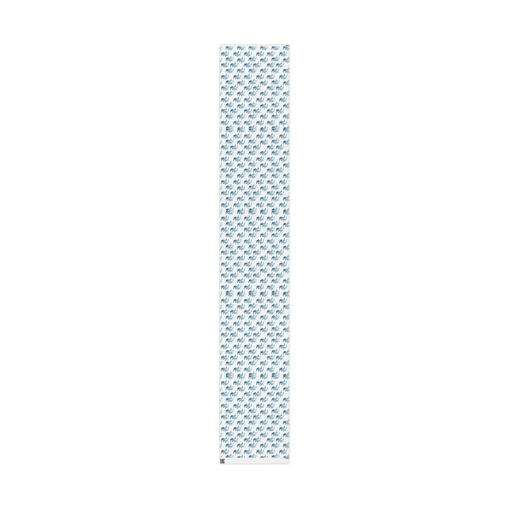 Mazel Tov Jewish Wrapping Paper, White Blue Simcha Gift Wrap