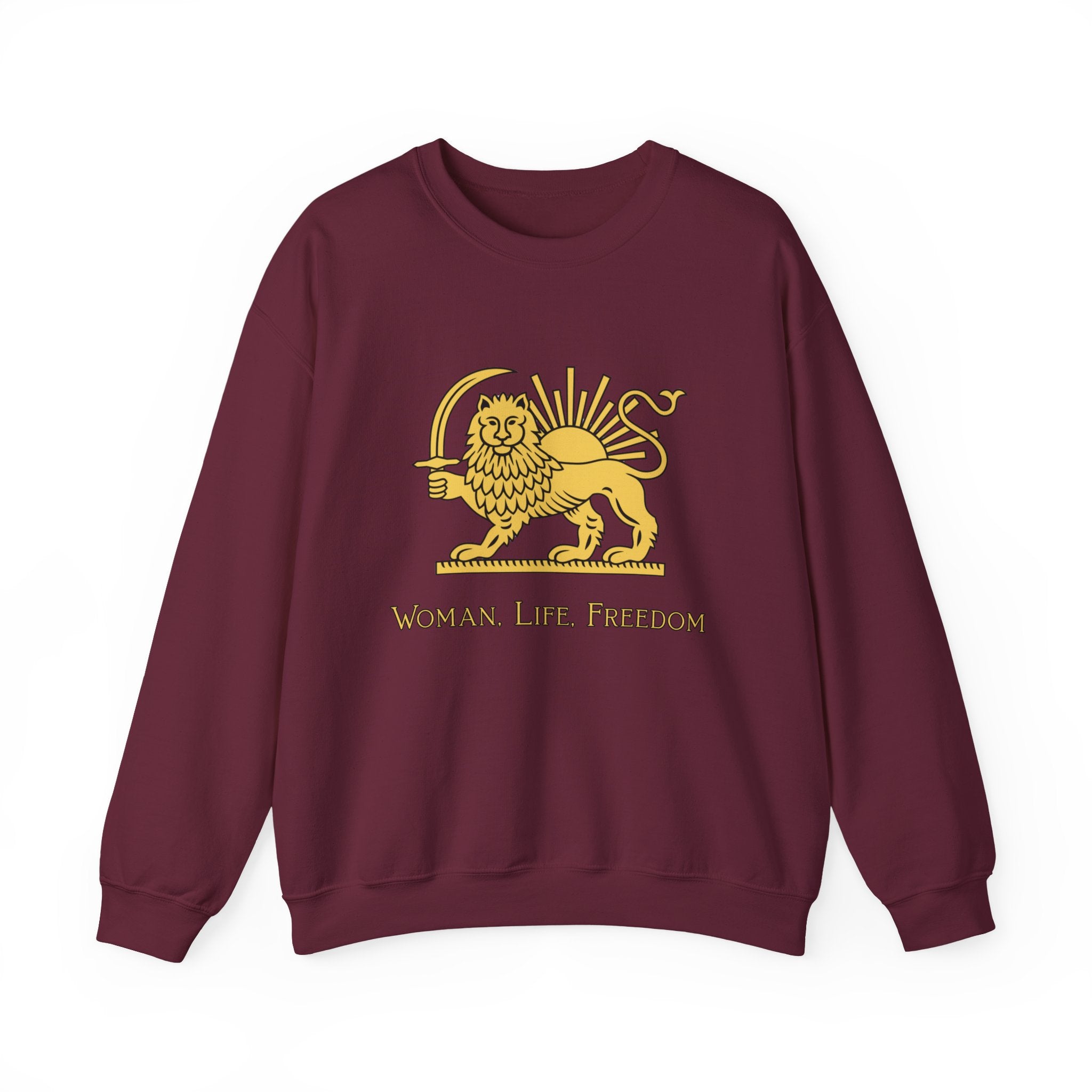 Woman Life Freedom Lion of Persia Sweatshirt, Iran Crest Crewneck, Feminist Protest Sweatshirt Gift