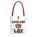 I Love You Lox Tote Bag, Funny Jewish Foodie Gift