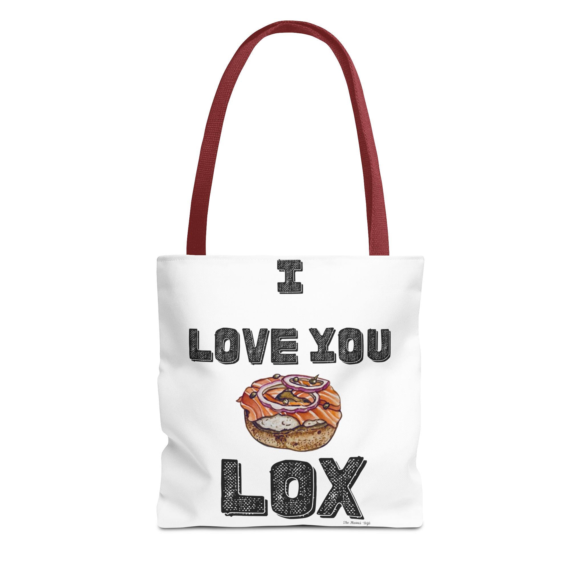I Love You Lox Tote Bag, Funny Jewish Foodie Gift