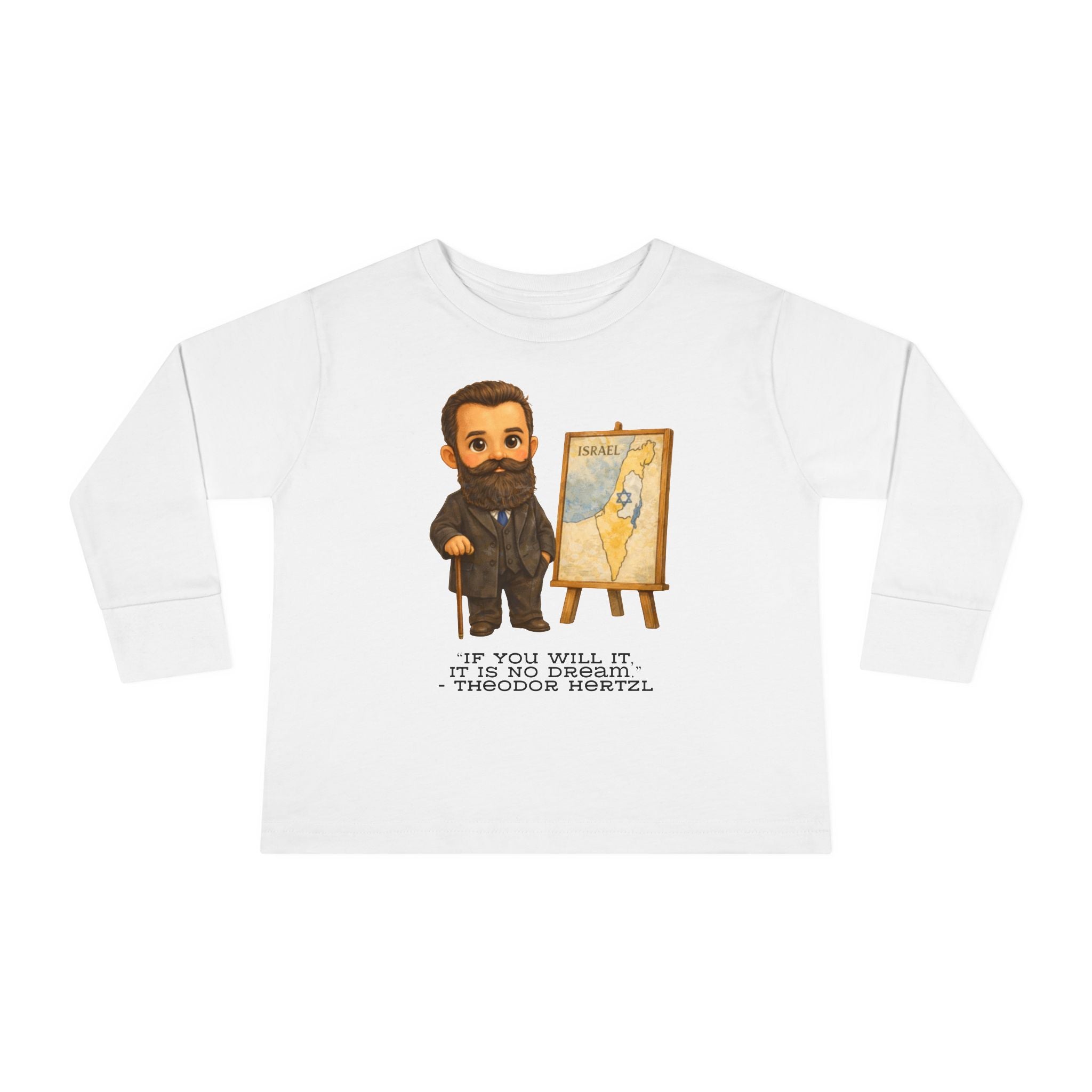 Theodor Herzl Kids Shirt, If You Will It Is No Dream Quote Tee, Jewish Zionist Leader Kids Shirt, Jewish History Shirt