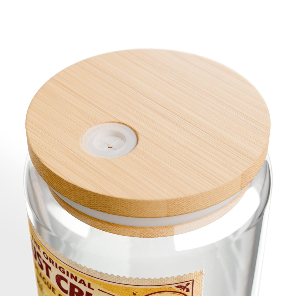 Passover Matzah Sipper Glass, Vintage Ad Drinkware, Bamboo Lid Straw Cup