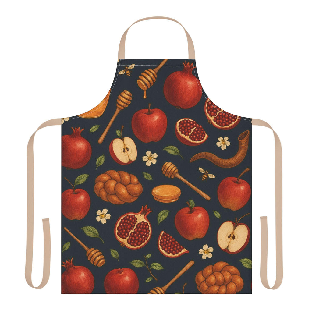 Rosh Hashanah Apron, Apples, Honey, Pomegranates, Jewish Holiday Kitchen Decor