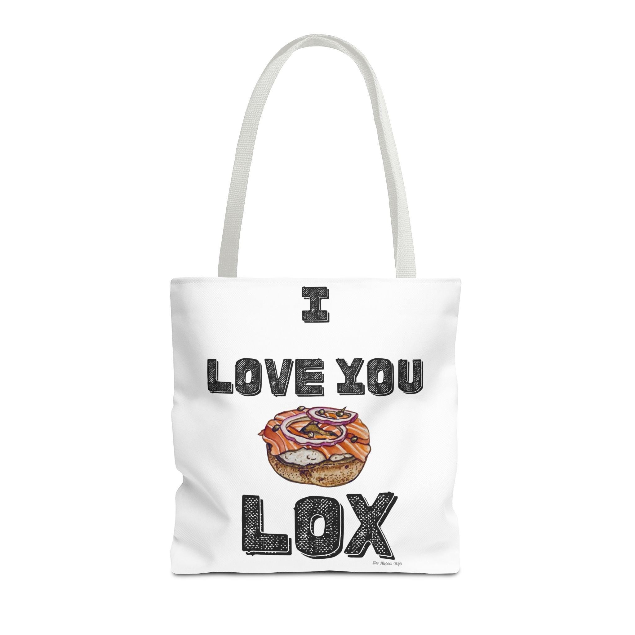 I Love You Lox Tote Bag, Funny Jewish Foodie Gift