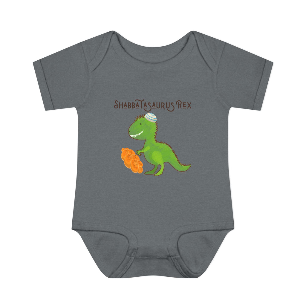 Shabbatasaurus Rex Infant Bodysuit | Dinosaur Shabbat Illustration
