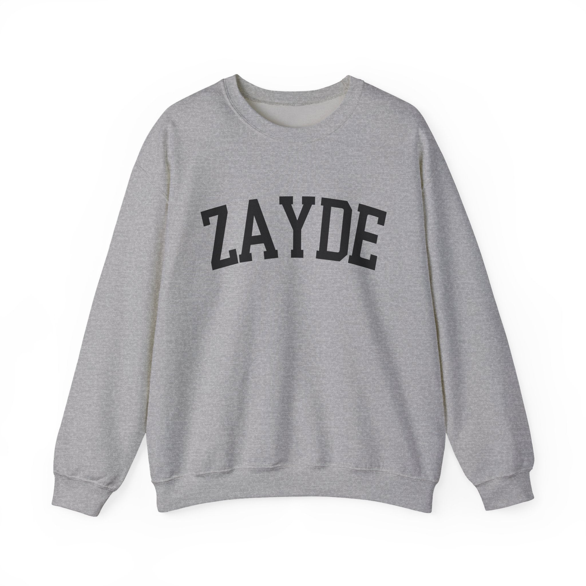 Zayde Sweatshirt Yiddish Grandpa Crewneck, Jewish Grandfather Collegiate Letter Sweater Gift