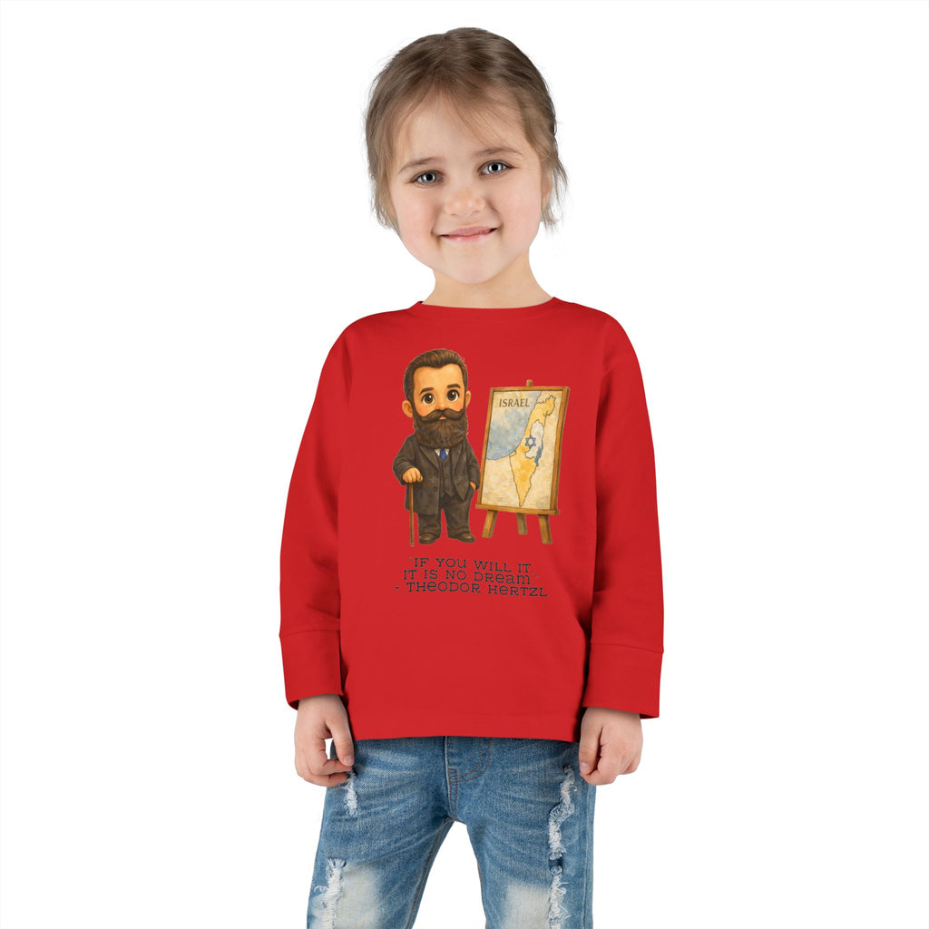 Theodor Herzl Kids Shirt, If You Will It Is No Dream Quote Tee, Jewish Zionist Leader Kids Shirt, Jewish History Shirt