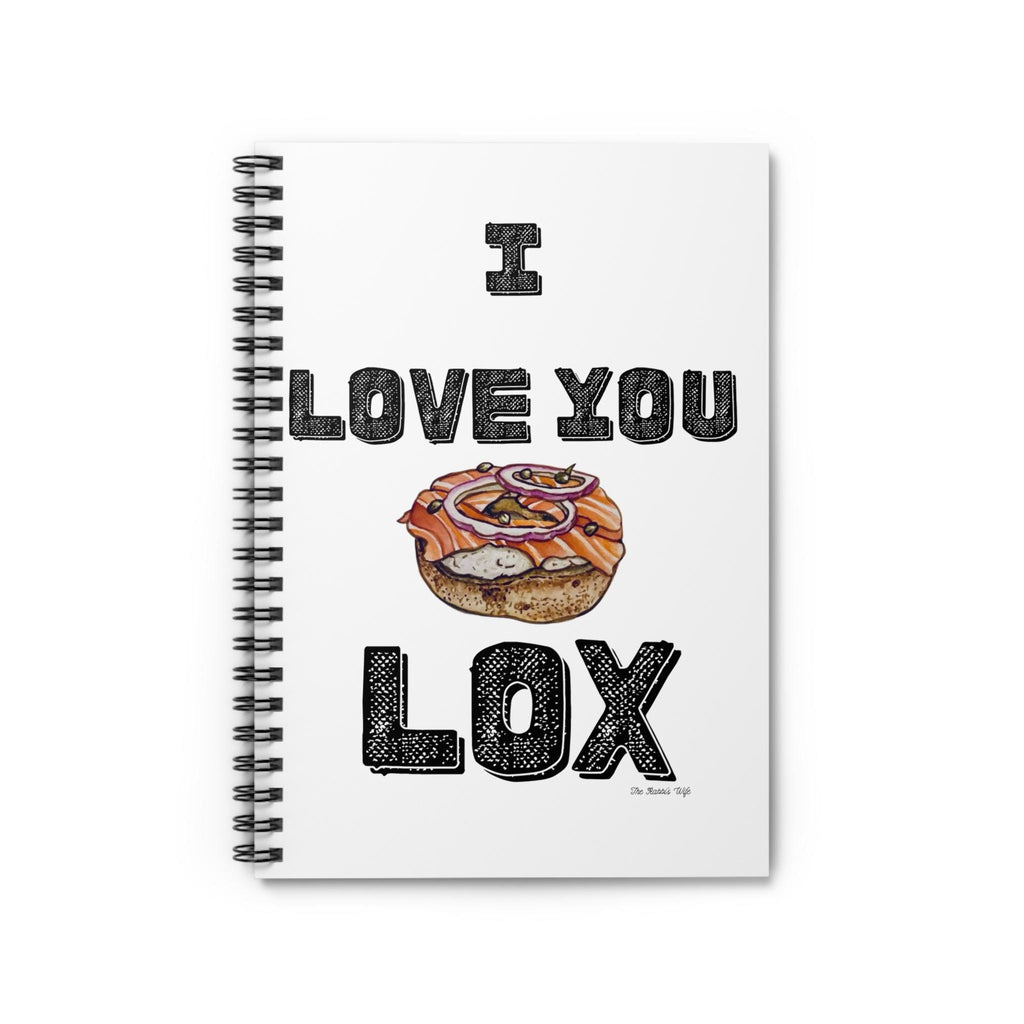 I Love You Lox Spiral Notebook, Jewish Humor Gift