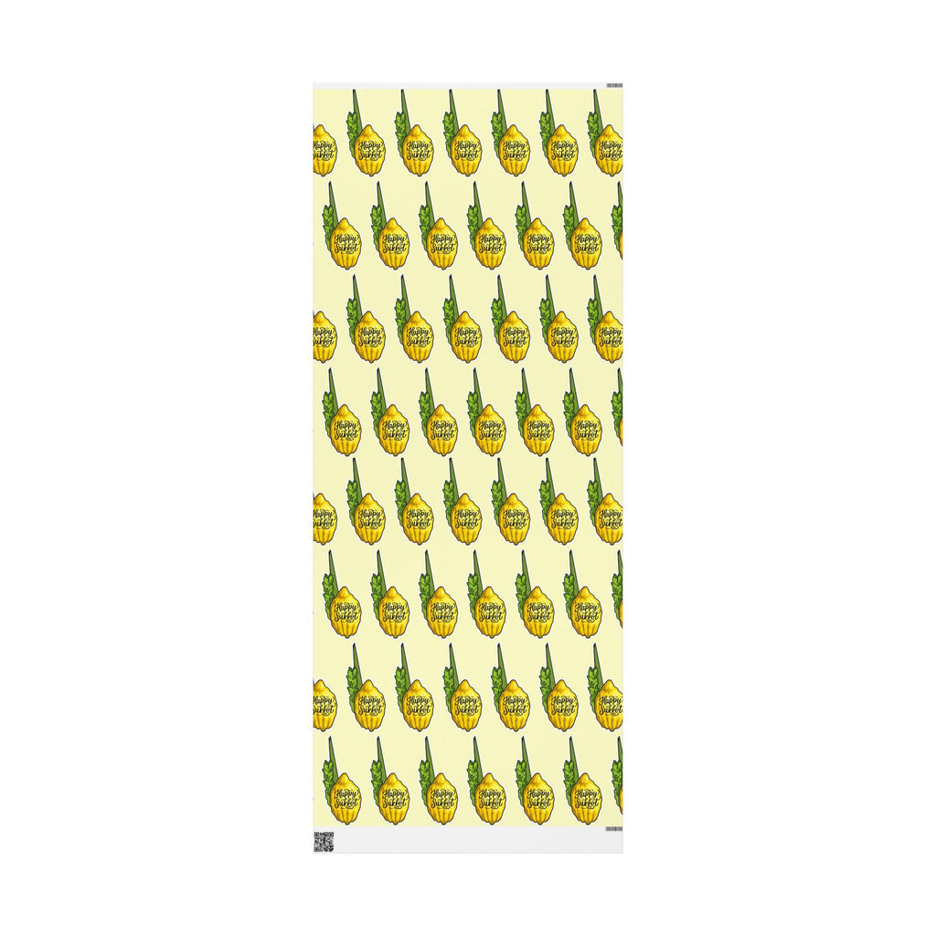 Etrog and Lulav Sukkot Wrapping Paper, Jewish Holiday Wrap