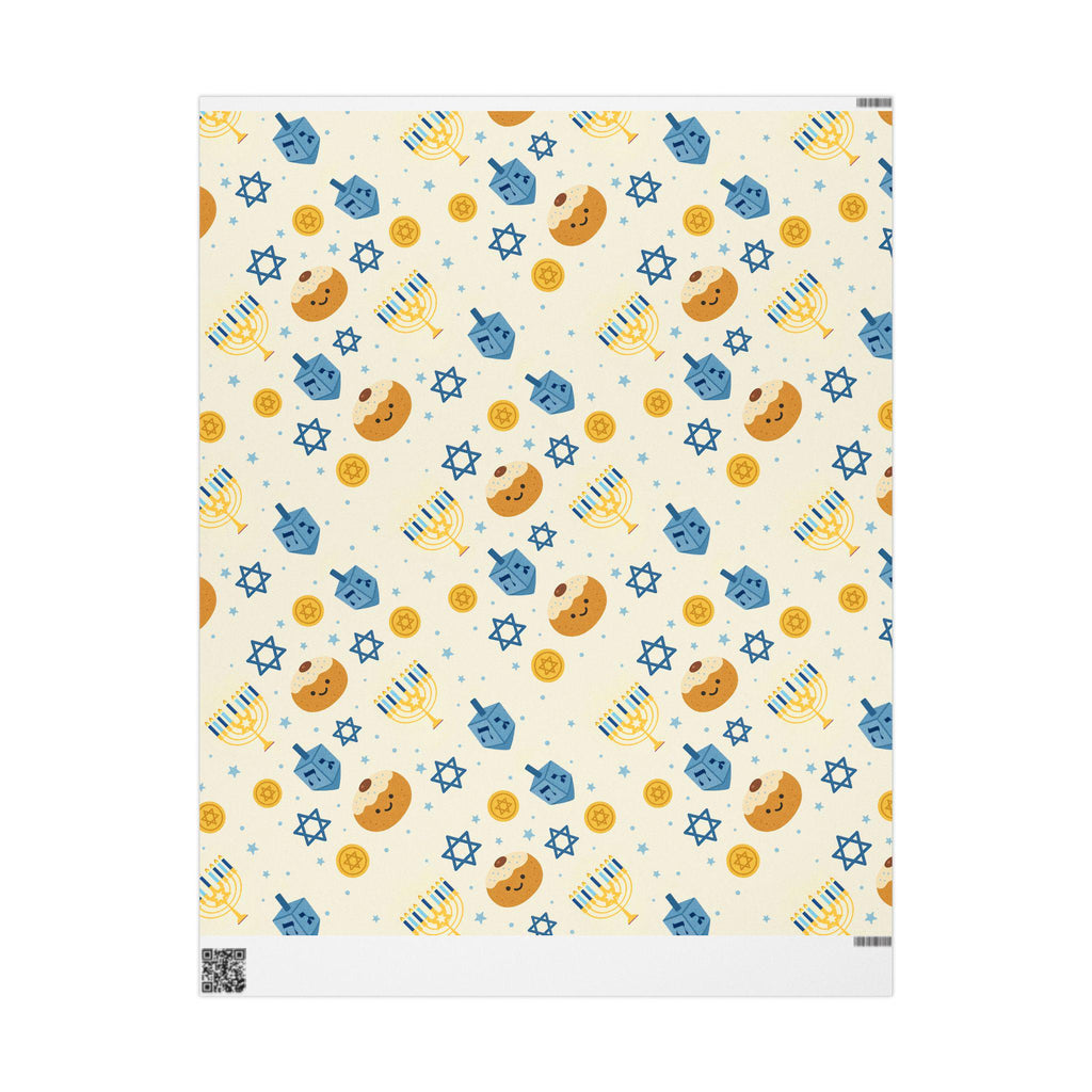 Hanukkah Wrapping Paper, Modern Judaica Gift Wrap, Eco Friendly