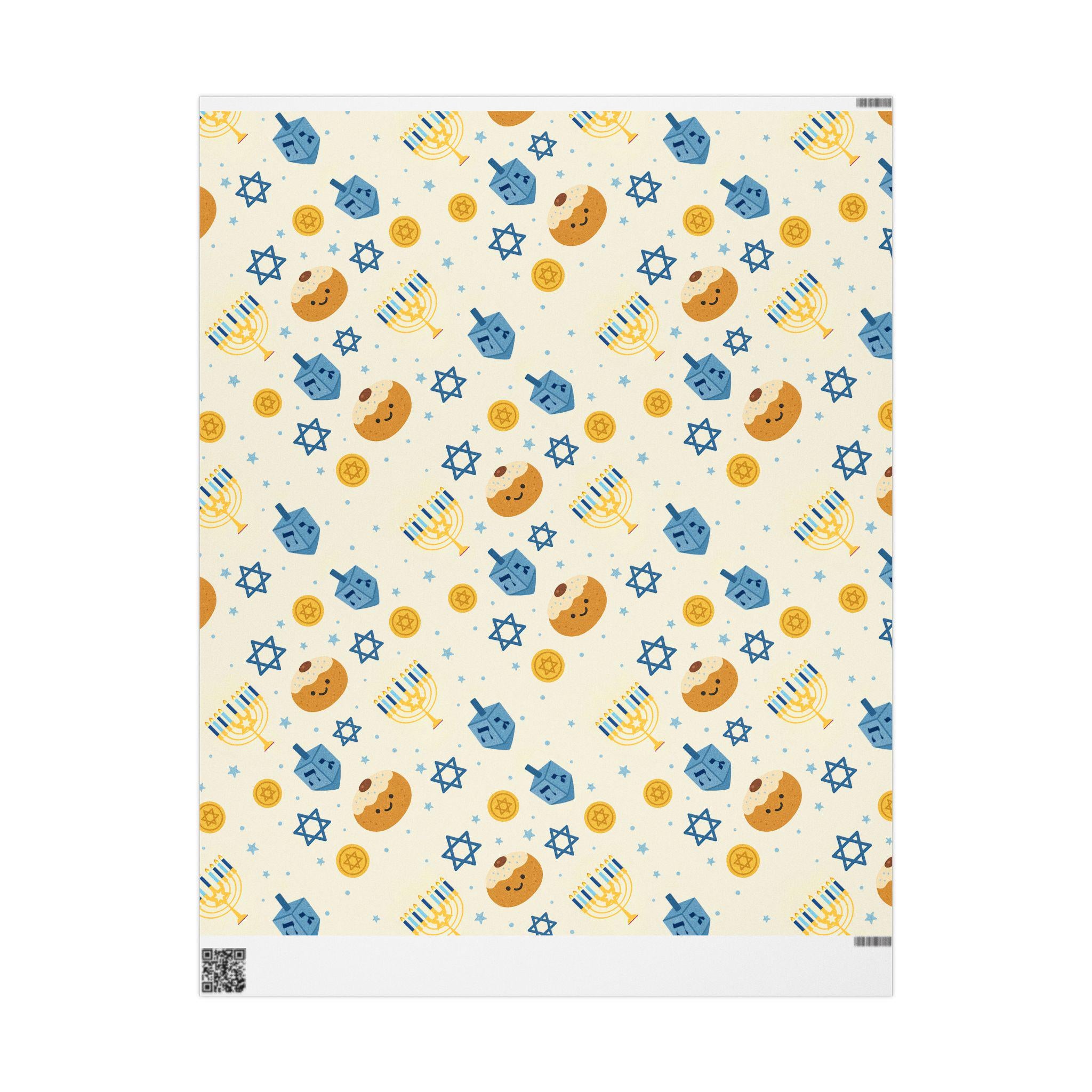 Hanukkah Wrapping Paper, Modern Judaica Gift Wrap, Eco Friendly
