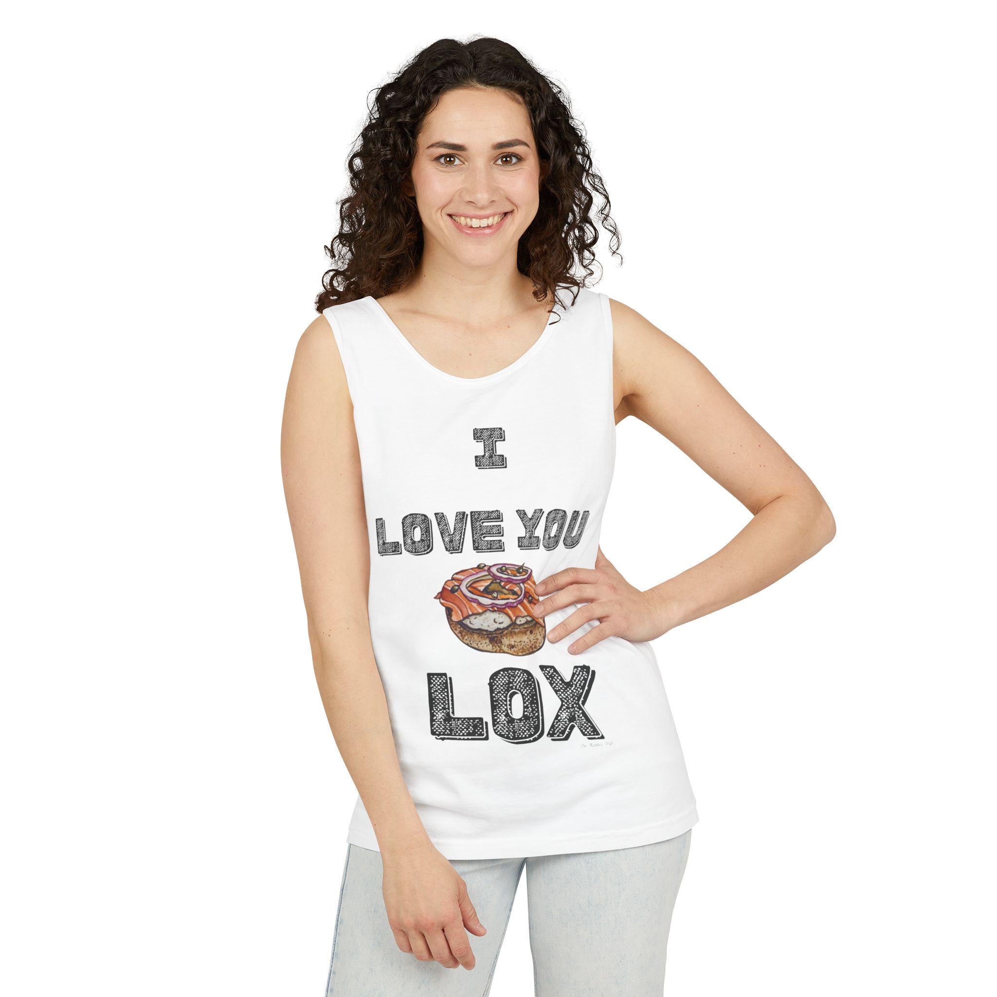 I Love You Lox Tank Top, Jewish Foodie Bagel Lover Shirt