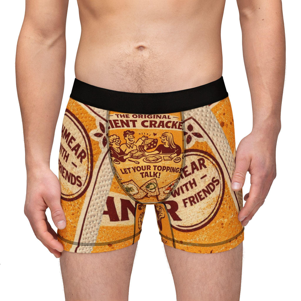Vintage Matzah Boxer Shorts, Retro Snack Ad Underwear, Funny Jewish Gift