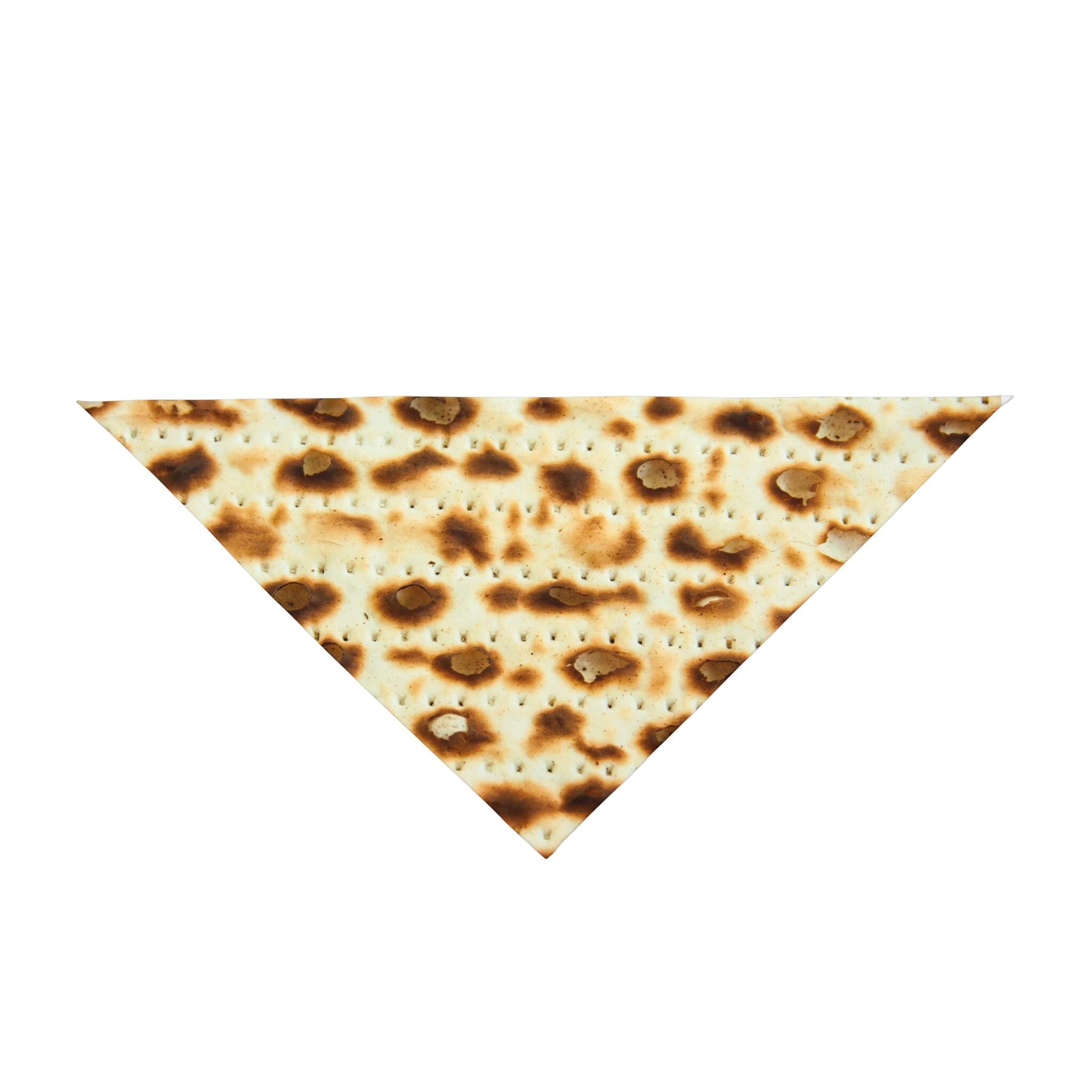 Passover Matzah Print Dog Bandana, Jewish Holiday Pet Scarf, Polyester Accessory