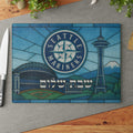 Seattle Mariners Challah Board, Stained Glass Shabbat Tray (15x11 inches)
