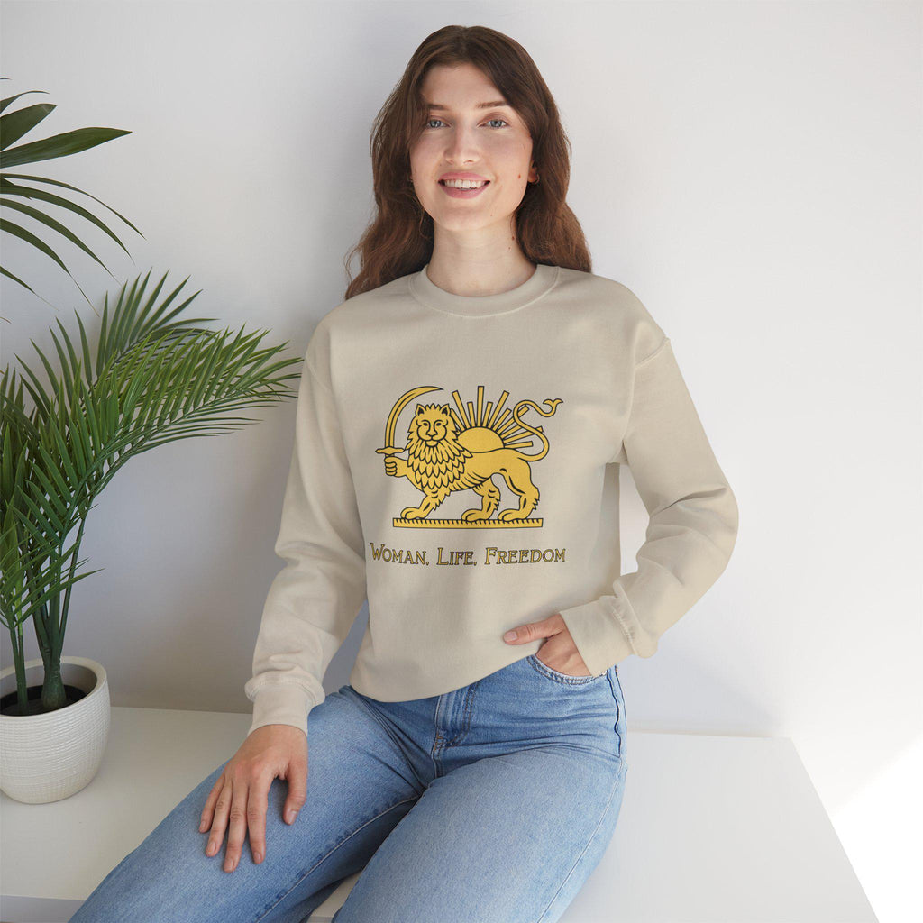 Woman Life Freedom Lion of Persia Sweatshirt, Iran Crest Crewneck, Feminist Protest Sweatshirt Gift