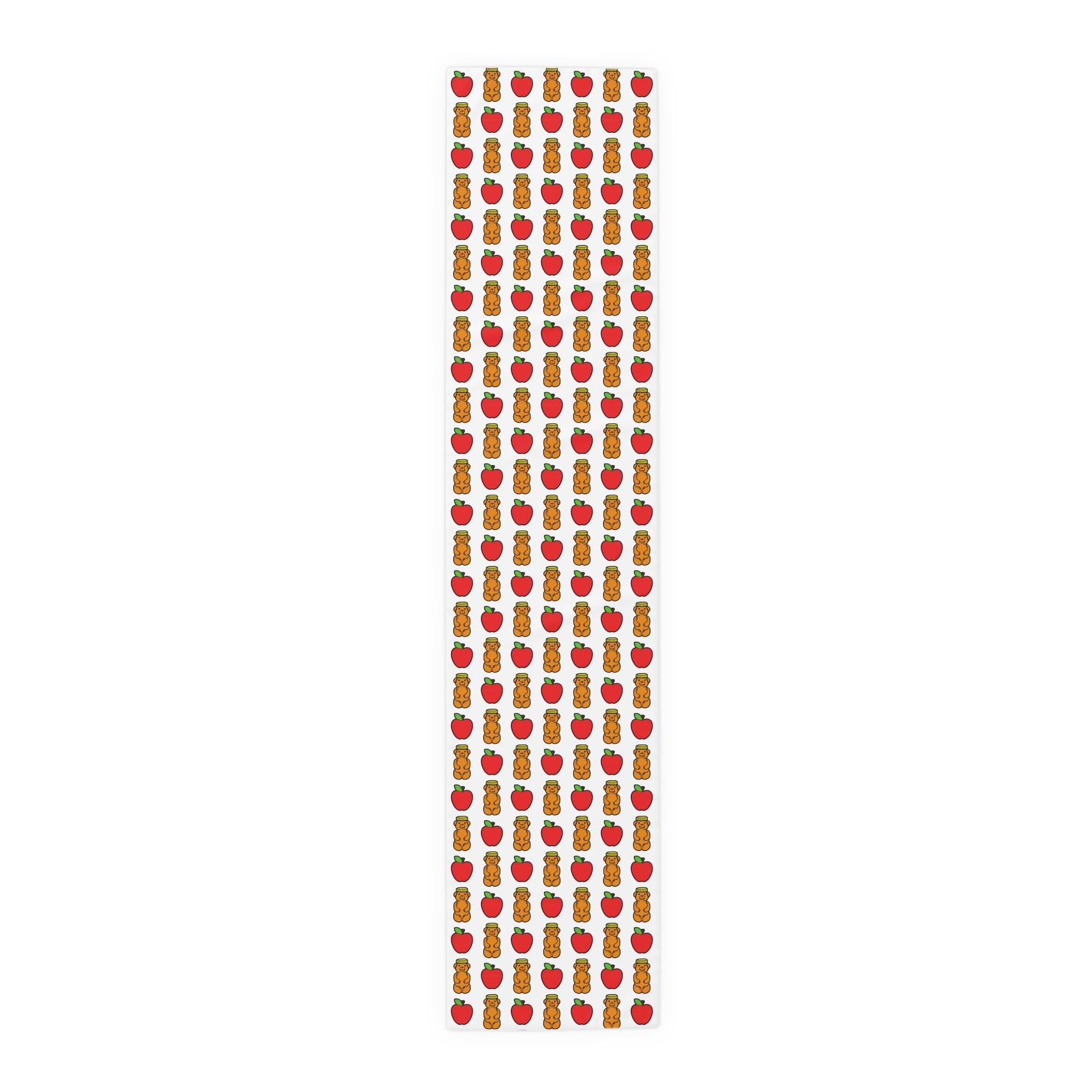 Rosh Hashanah Table Runner, Apples and Honey Bears, Jewish Holiday Decor