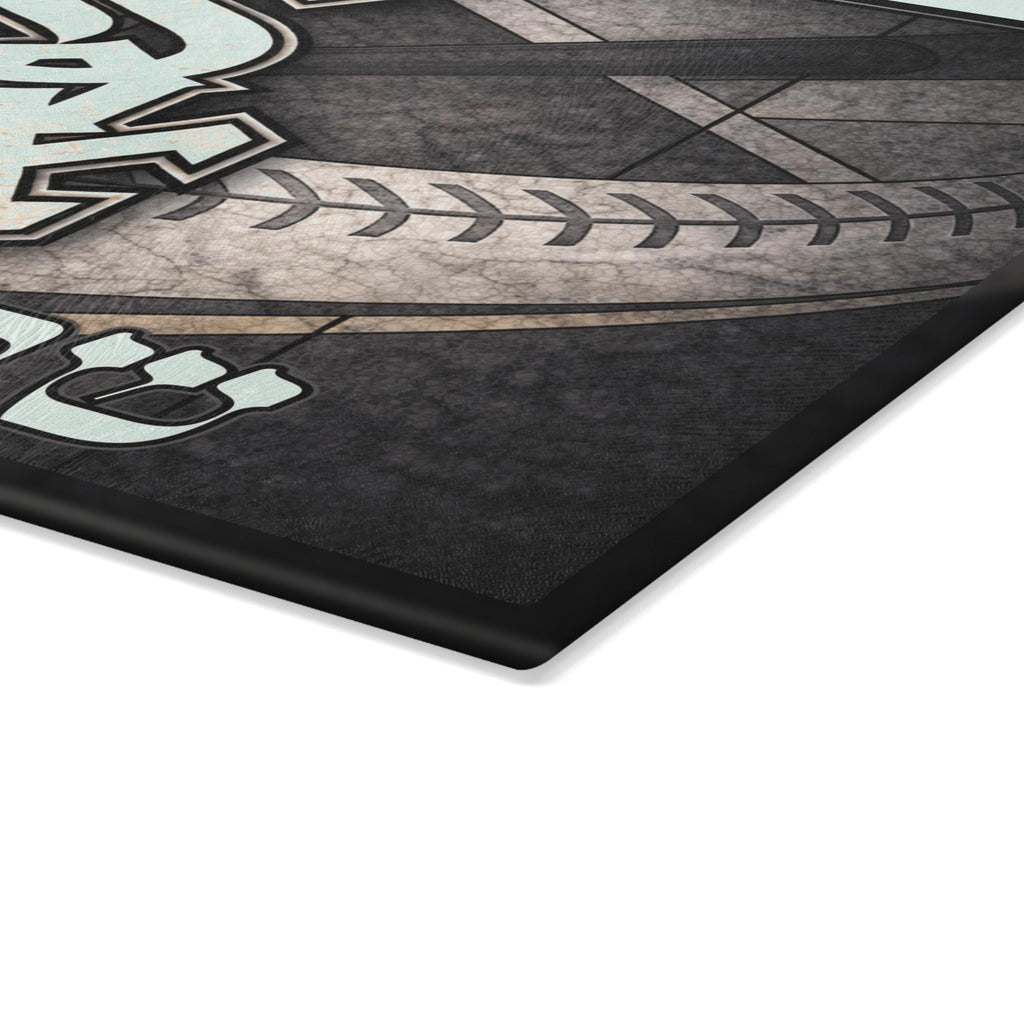 Chicago White Sox Challah Board, Stained Glass Tempered Glass Tray (15x11)
