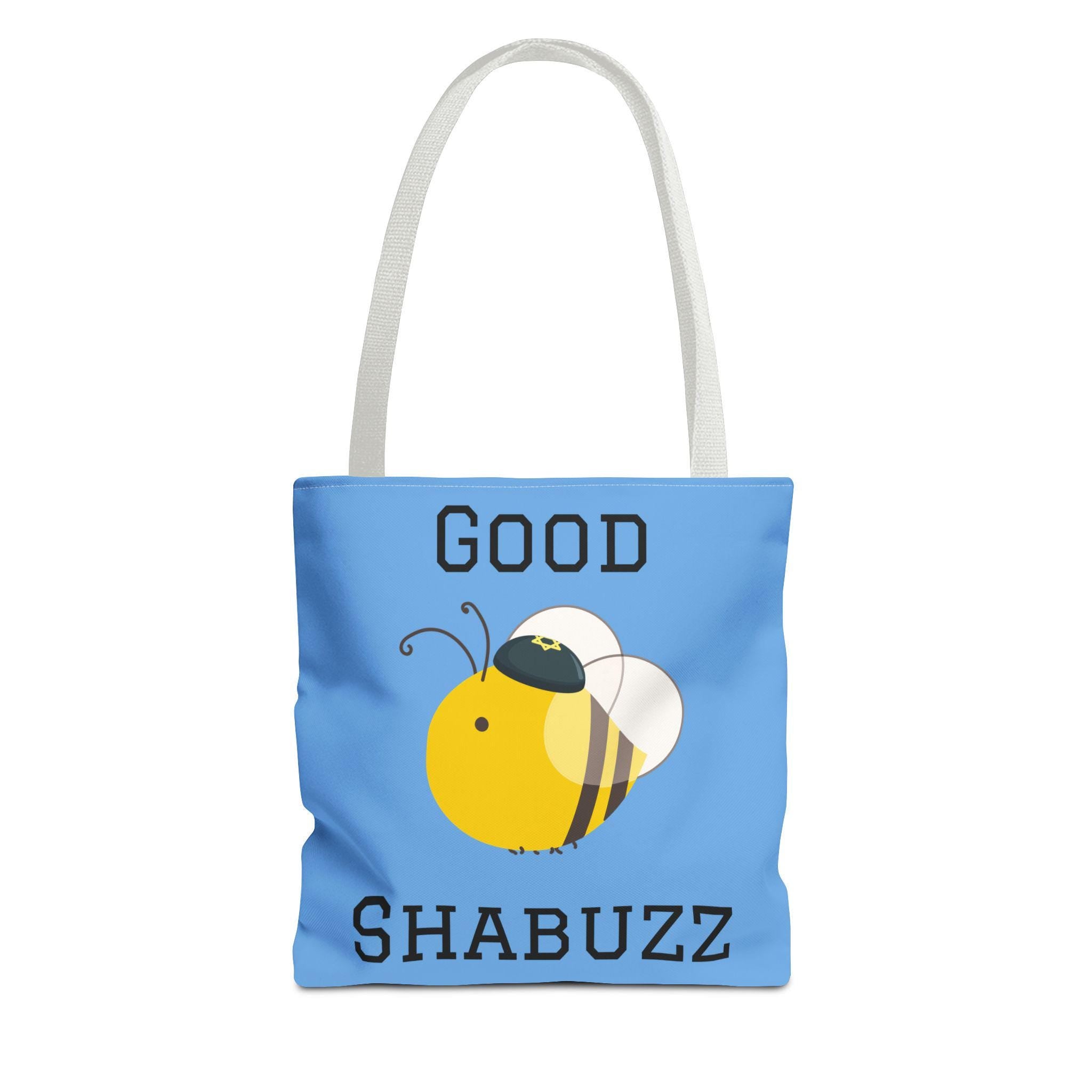 Good ShaBuzz Jewish Tote Bag, Bee Kippah Design, Funny Shabbat Gift
