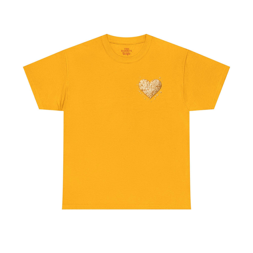 Matzah Heart T Shirt, Textured Passover Holiday Tee, Jewish Mom Gift