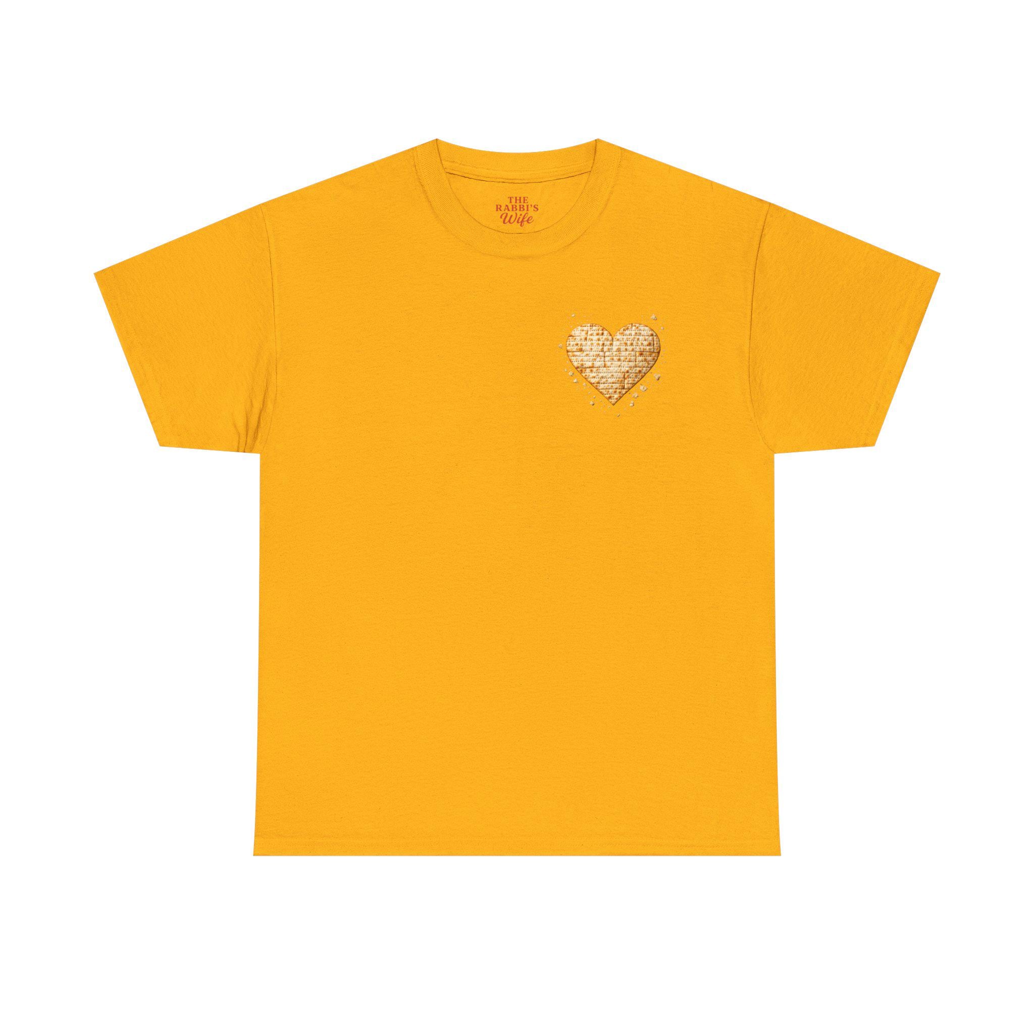 Matzah Heart T Shirt, Textured Passover Holiday Tee, Jewish Mom Gift