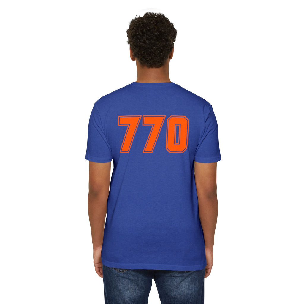 Chabad Knick T Shirt, Blue Orange Jewish Basketball Shirt, Chabadnik Gift Tee With 770 Back Print