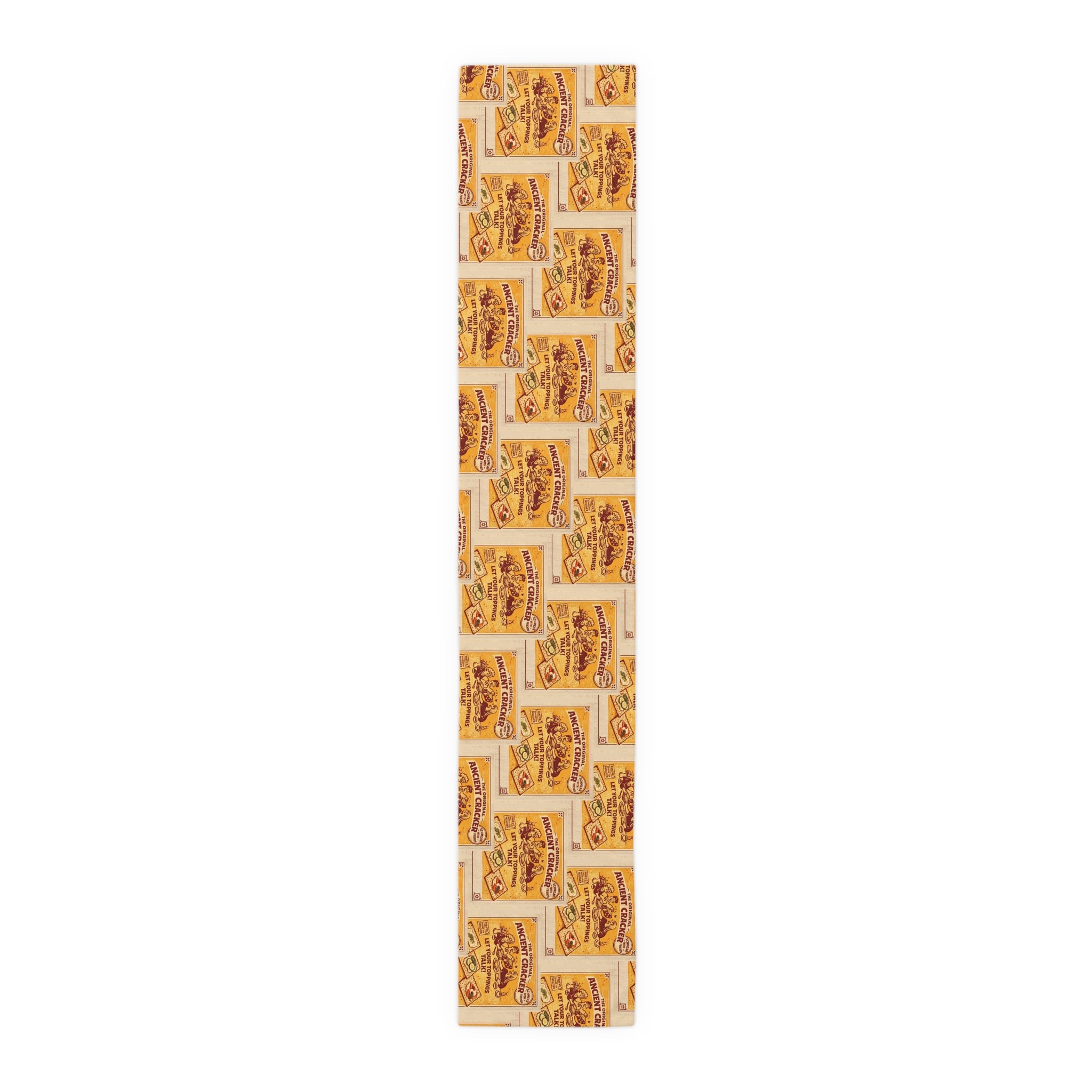 Passover Table Runner 16x90, Ancient Cracker Seder Decor, Vintage Matzah Design, Jewish Hostess Gift