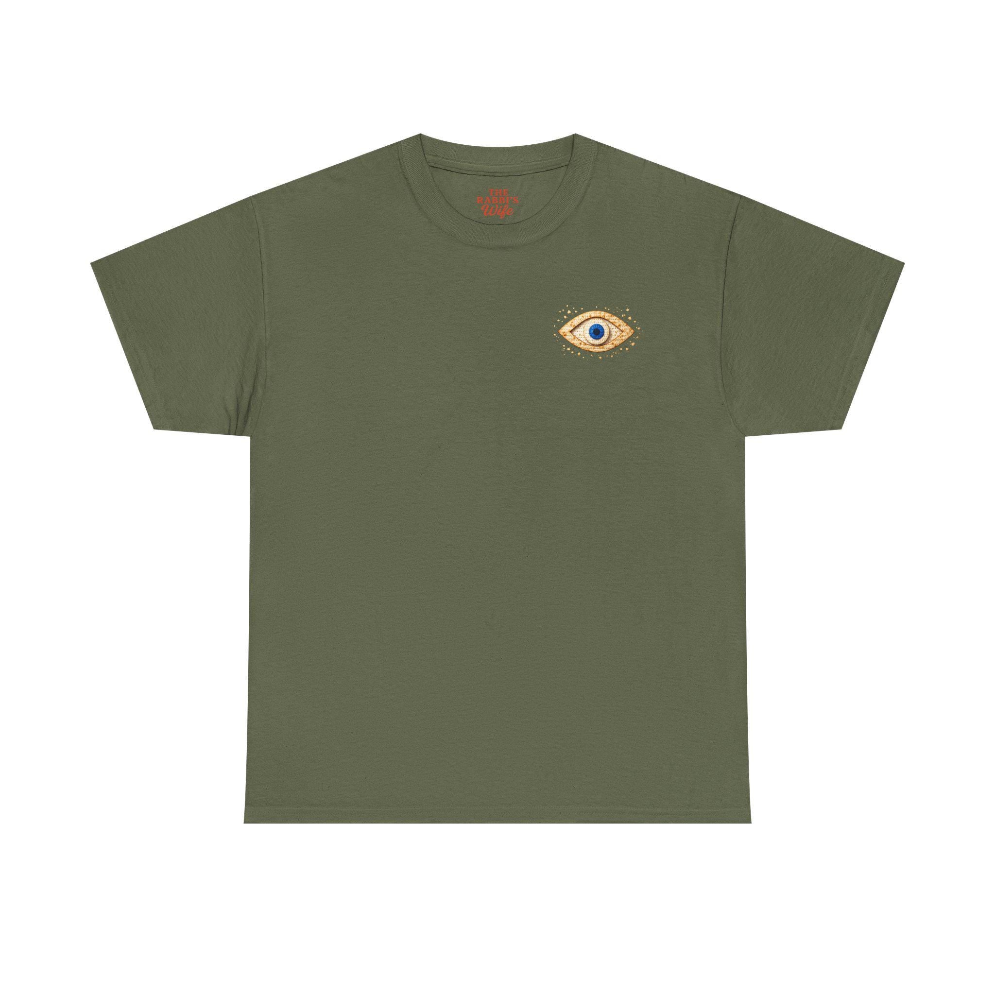 Matzah Evil Eye Passover Shirt, Modern Jewish Judaica T-Shirt, Seder Outfit