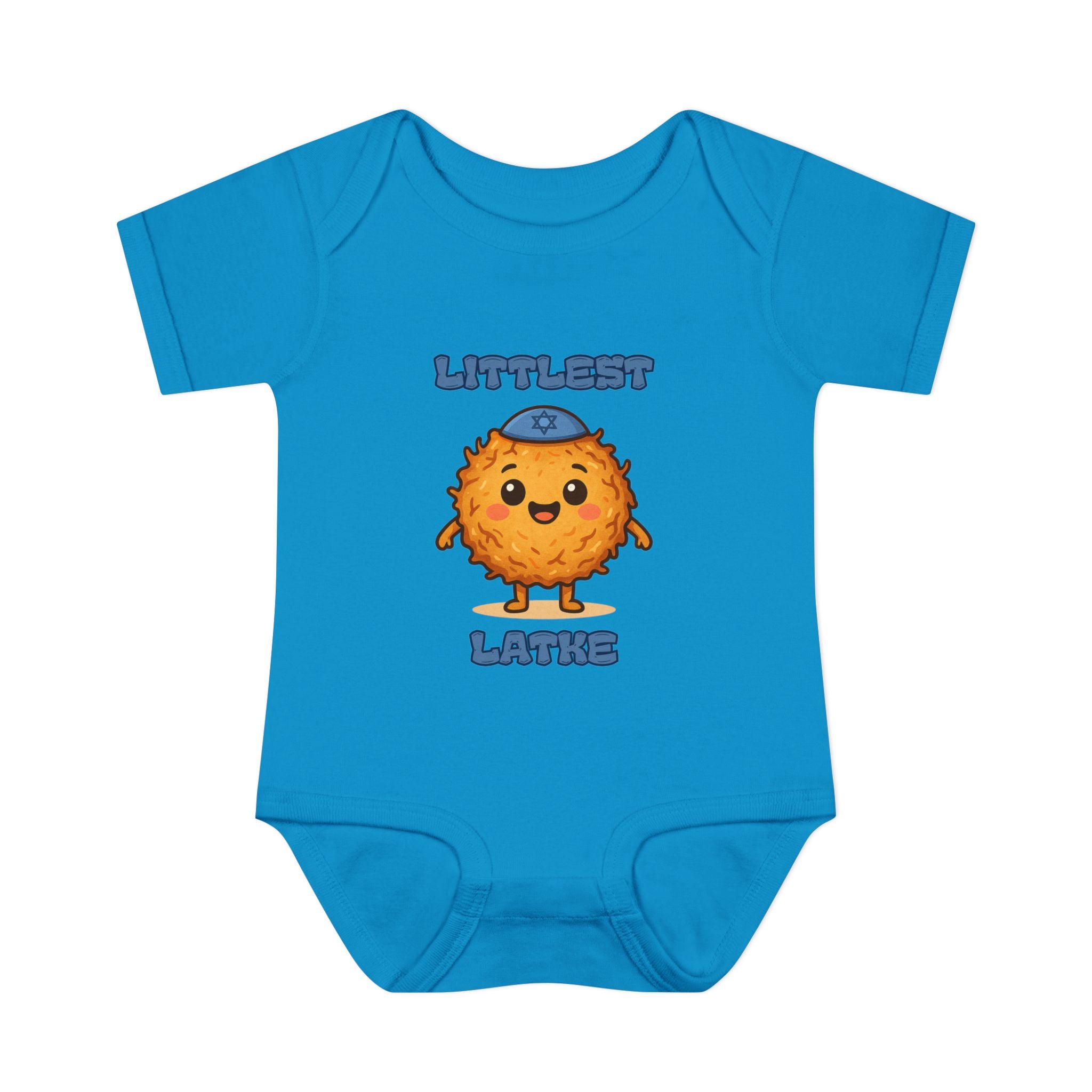 Hanukkah Latke Baby Bodysuit, Funny Hanukkah Infant Onesie, Jewish Baby Gift for Festival of Lights, Cute Holiday Outfit