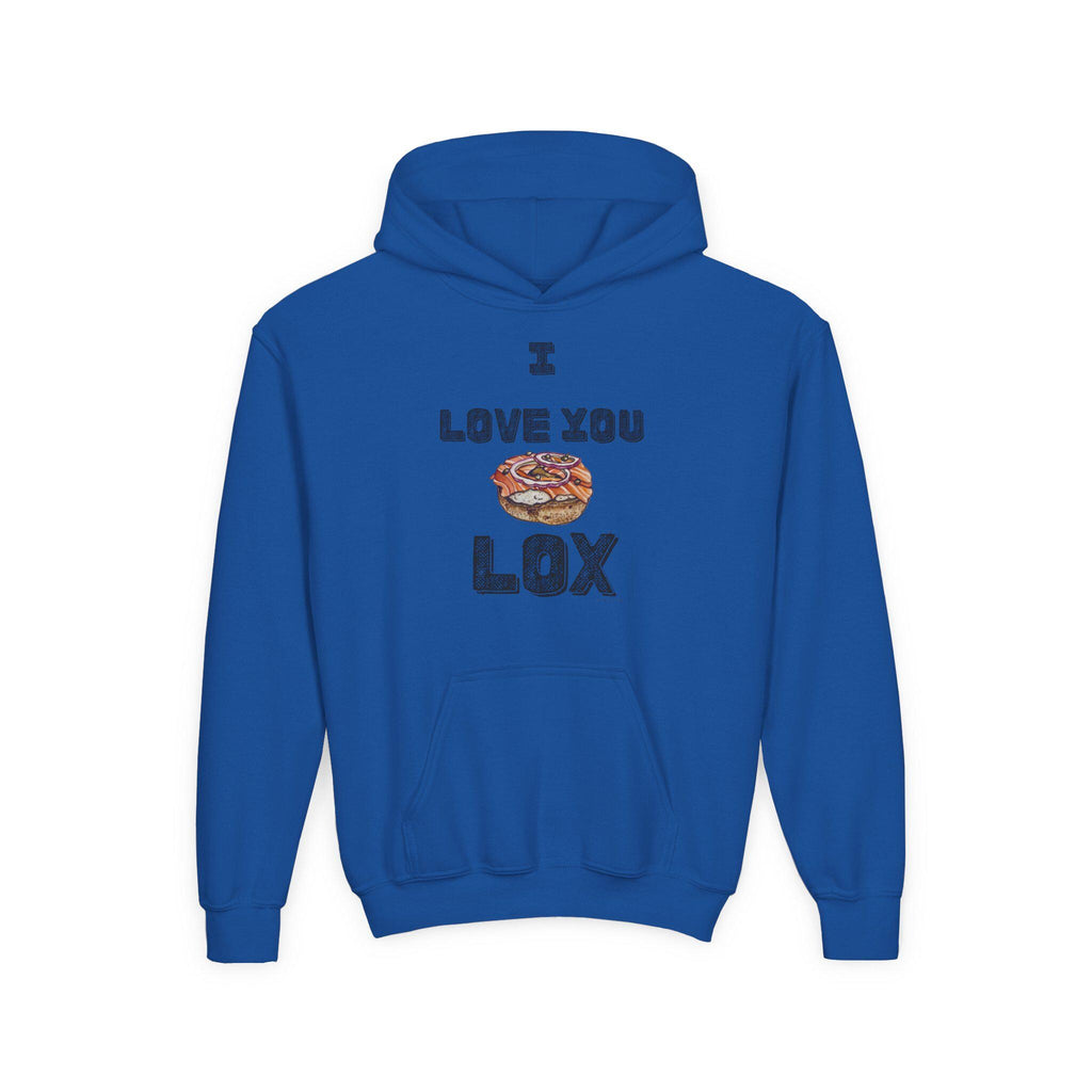I Love You Lox Youth Hoodie, Funny Jewish Food Sweatshirt, Hanukkah Gift