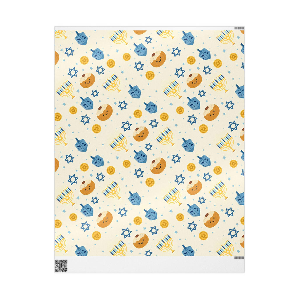 Hanukkah Wrapping Paper, Modern Judaica Gift Wrap, Eco Friendly