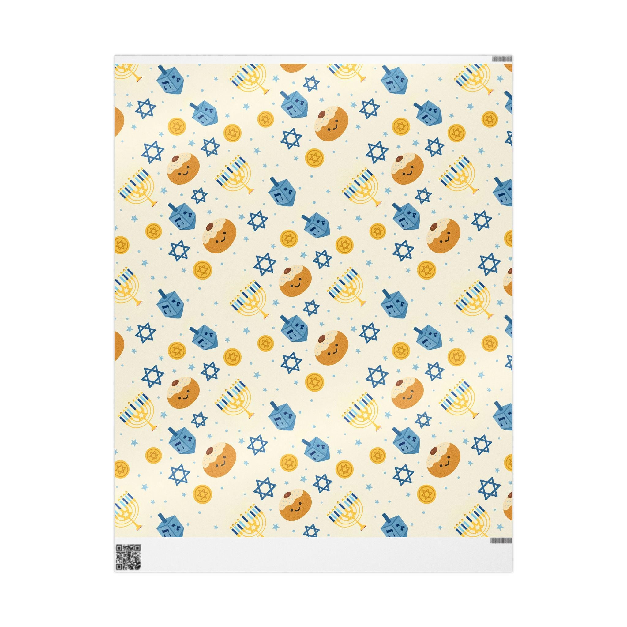Hanukkah Wrapping Paper, Modern Judaica Gift Wrap, Eco Friendly