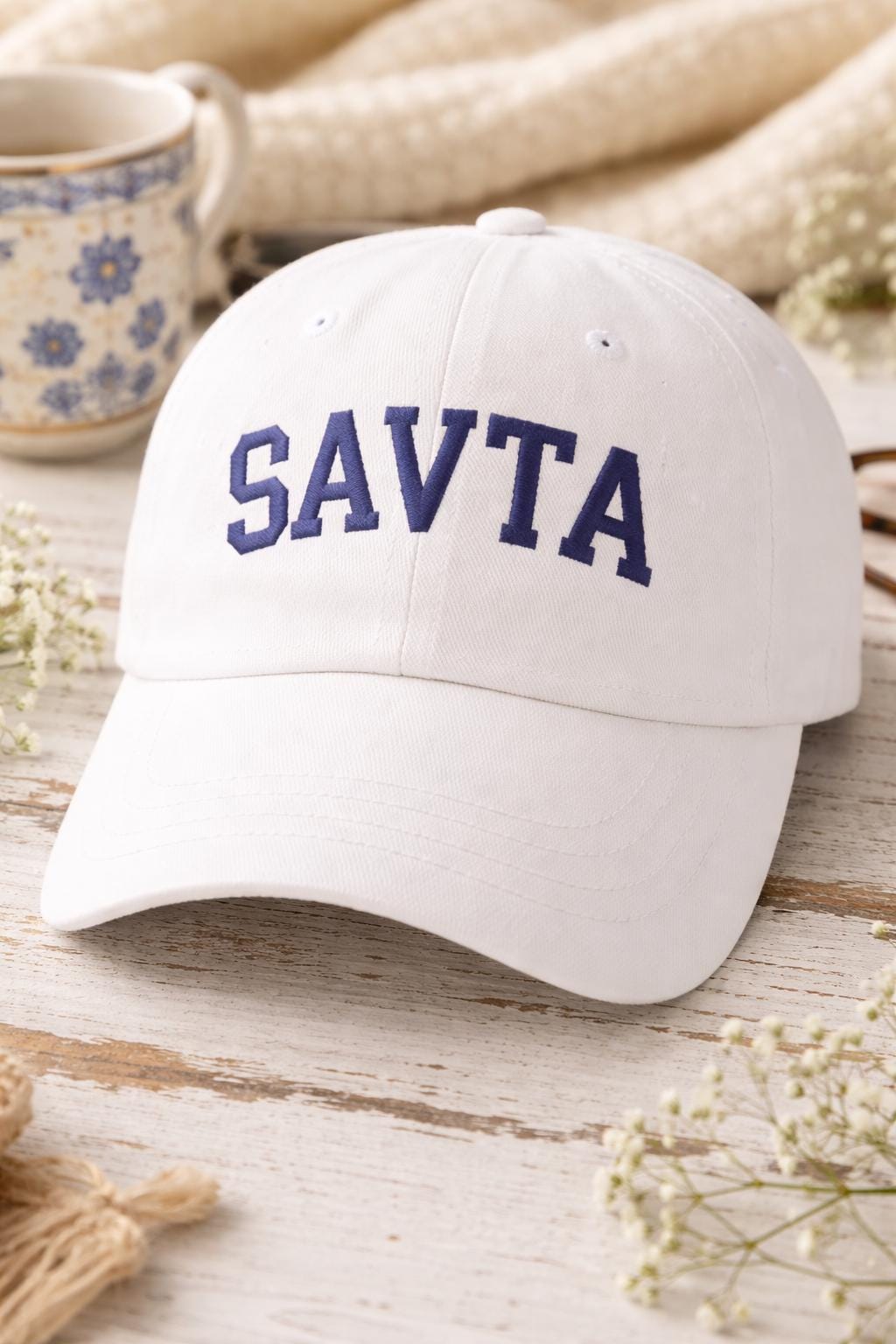 Savta Embroidered Dad Hat - Jewish Grandma Gift