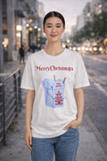 Merry Christmas Chinese Takeout Graphic Tee, Funny Holiday Foodie Shirt