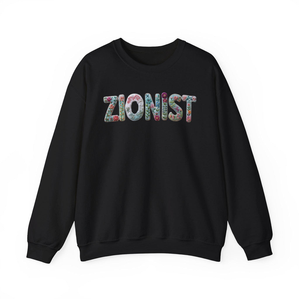 Floral Zionist Crewneck Sweatshirt, Jewish Pride Apparel