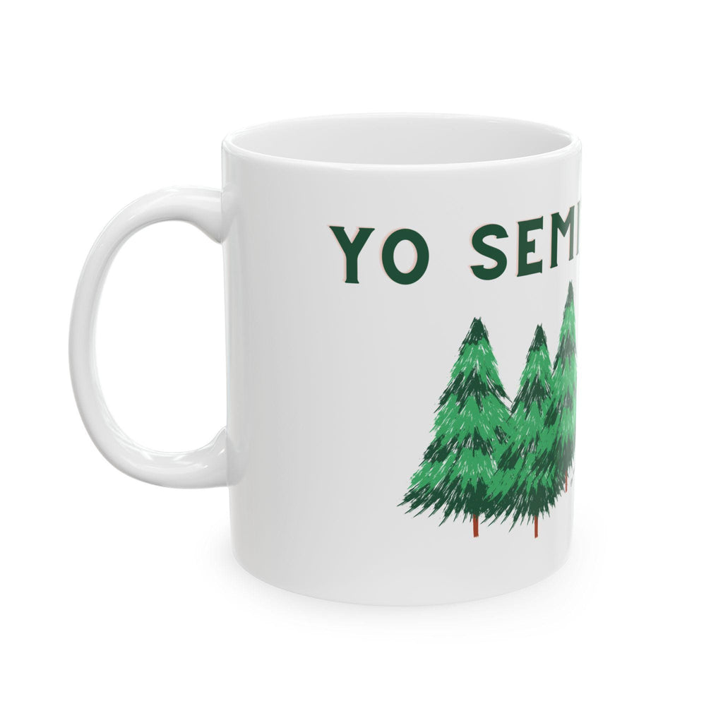 Yo Semite Coffee Mug, Jewish Hiker Gift, Yosemite Pun