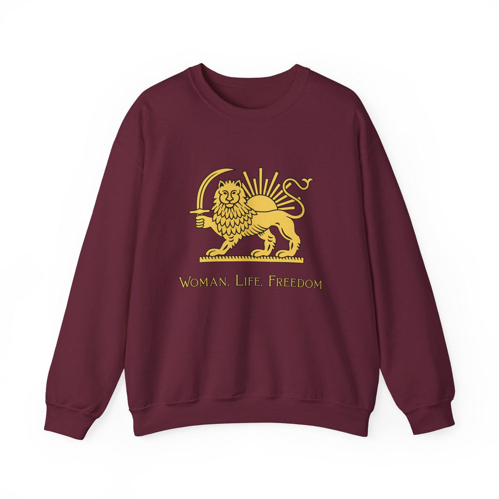 Woman Life Freedom Lion of Persia Sweatshirt, Iran Crest Crewneck, Feminist Protest Sweatshirt Gift