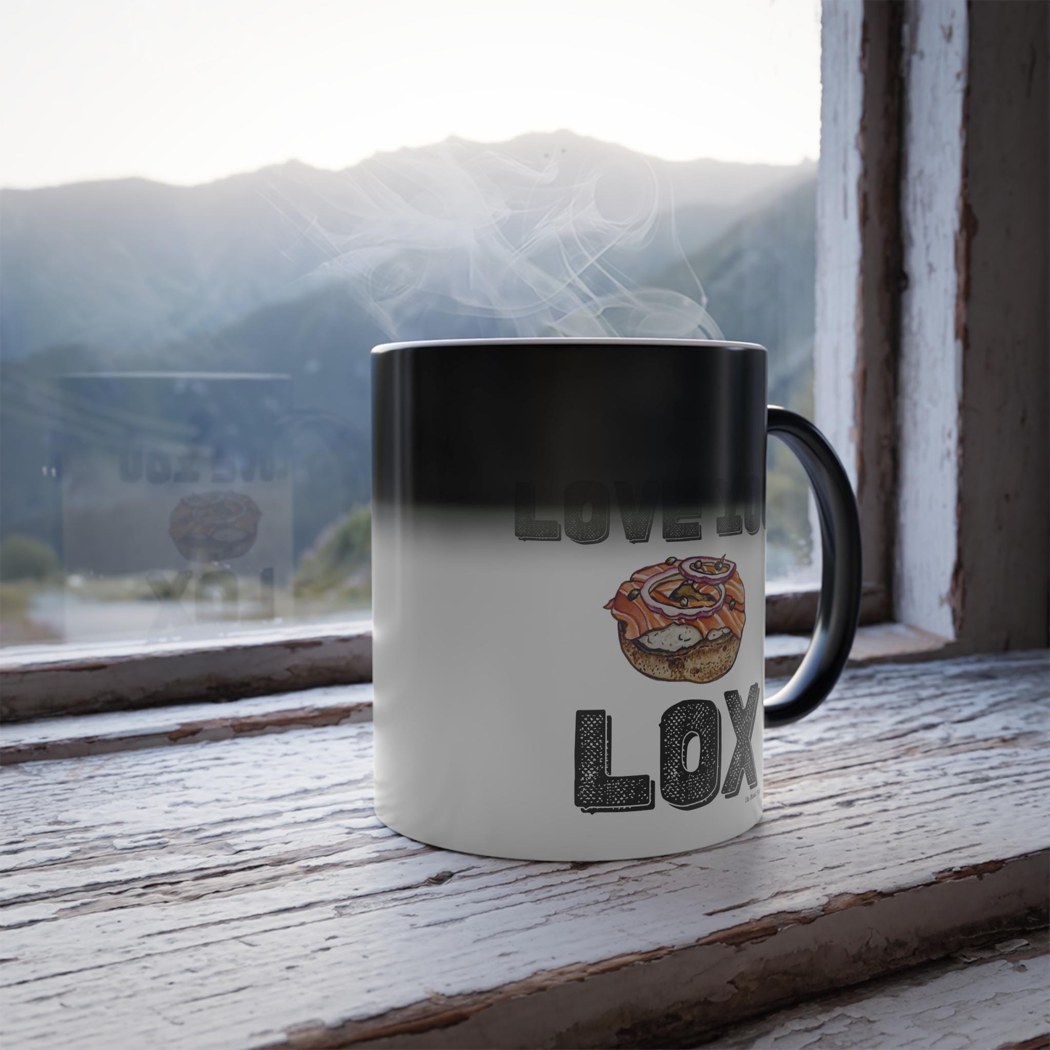 I Love You Lox Color Changing Mug, Funny Jewish Foodie Gift