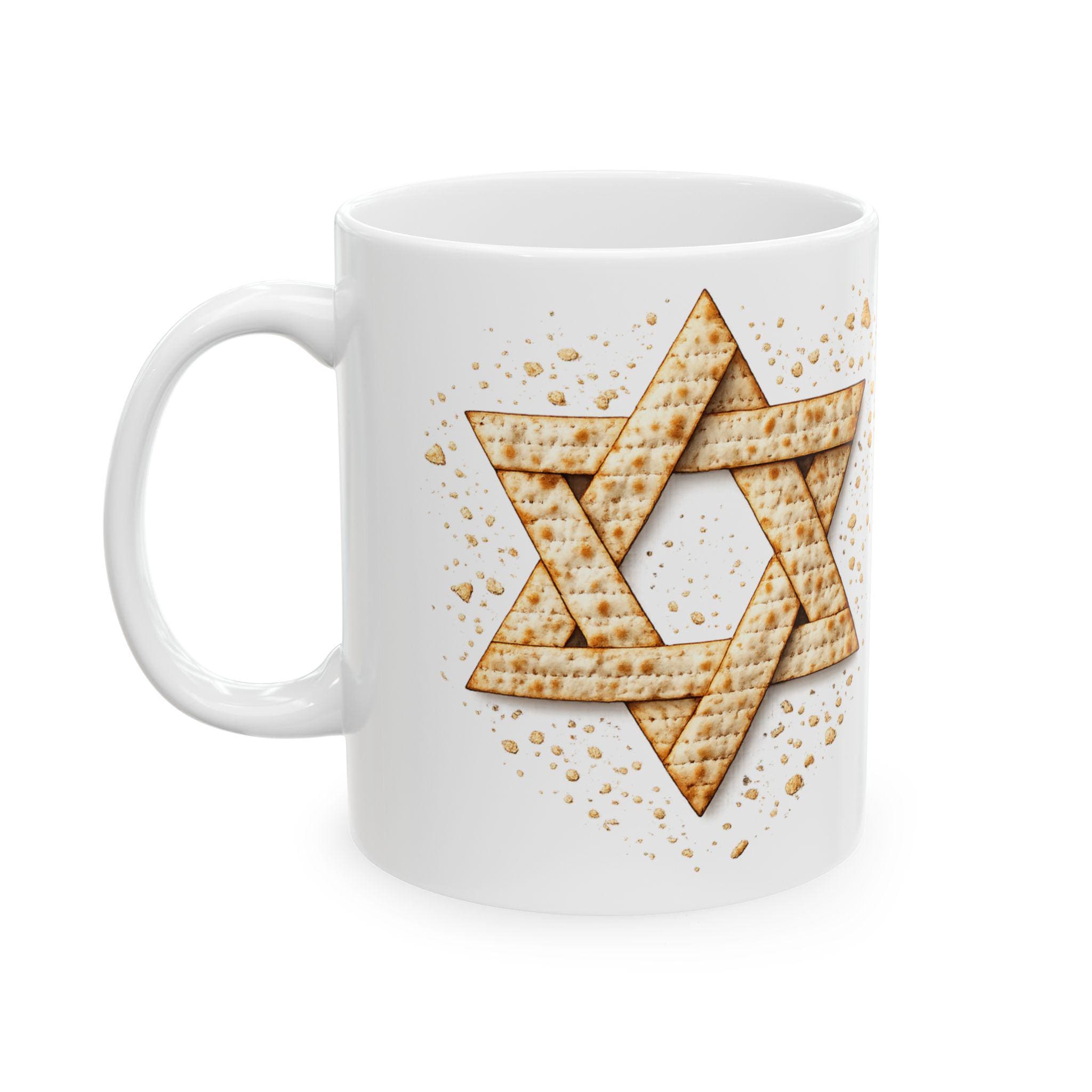 Matzah Star of David Mug, Modern Passover Judaica Drinkware