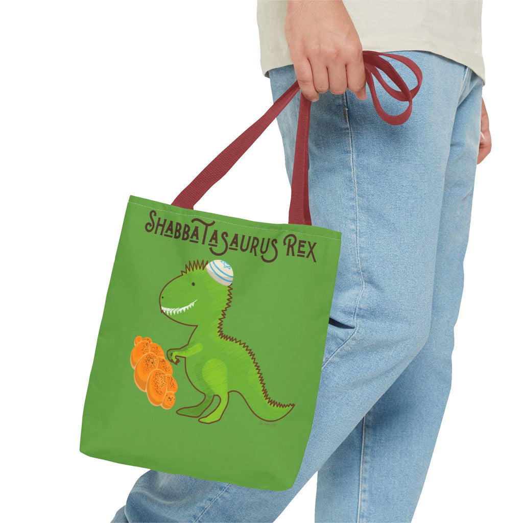Shabbatasaurus Rex Tote Bag: Funny Jewish Dinosaur Gift