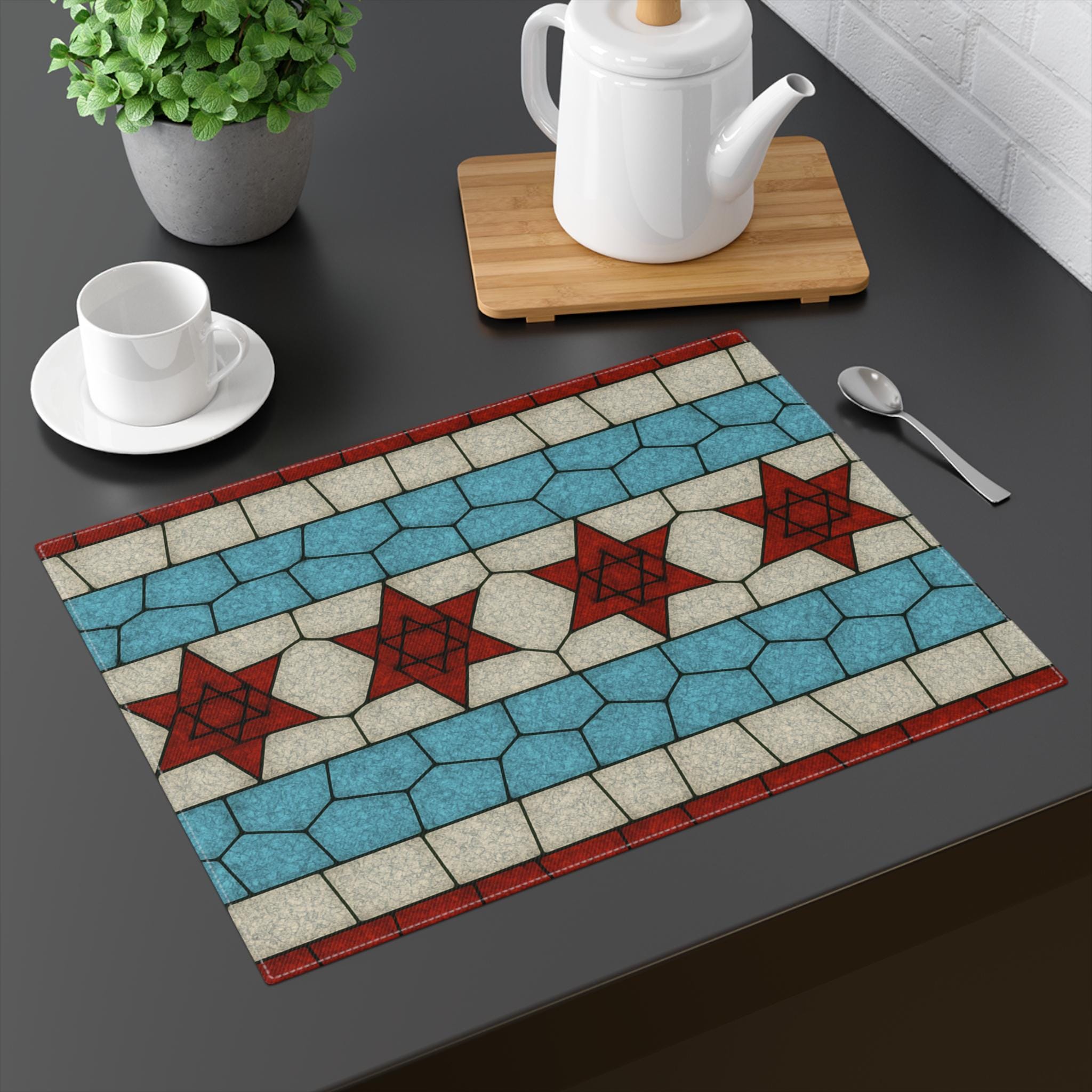 Chicago Flag Challah Cover | Jewish Star of David Shabbat Shalom